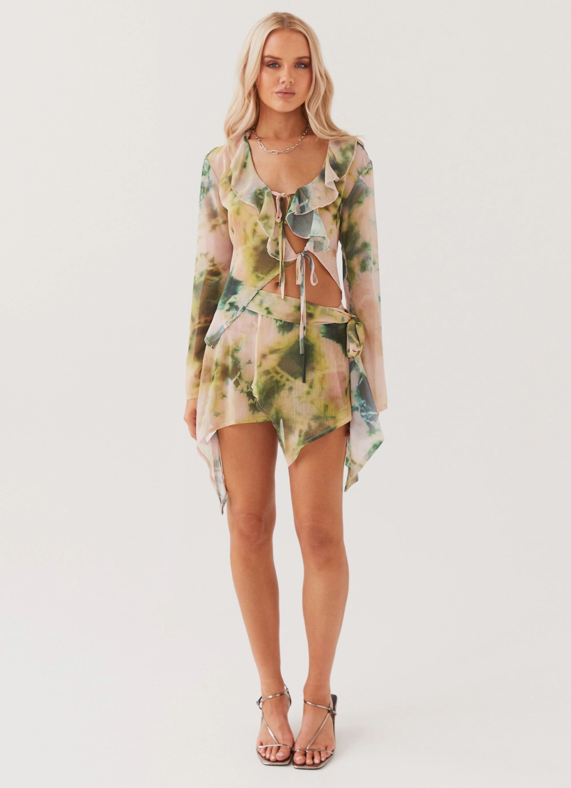 Sariah Tie Mini Skirt - Rainforest Eco Certified Textile