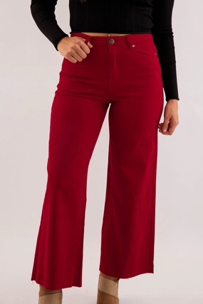 In Deep Thought Denim-Wine Chilly Comfort