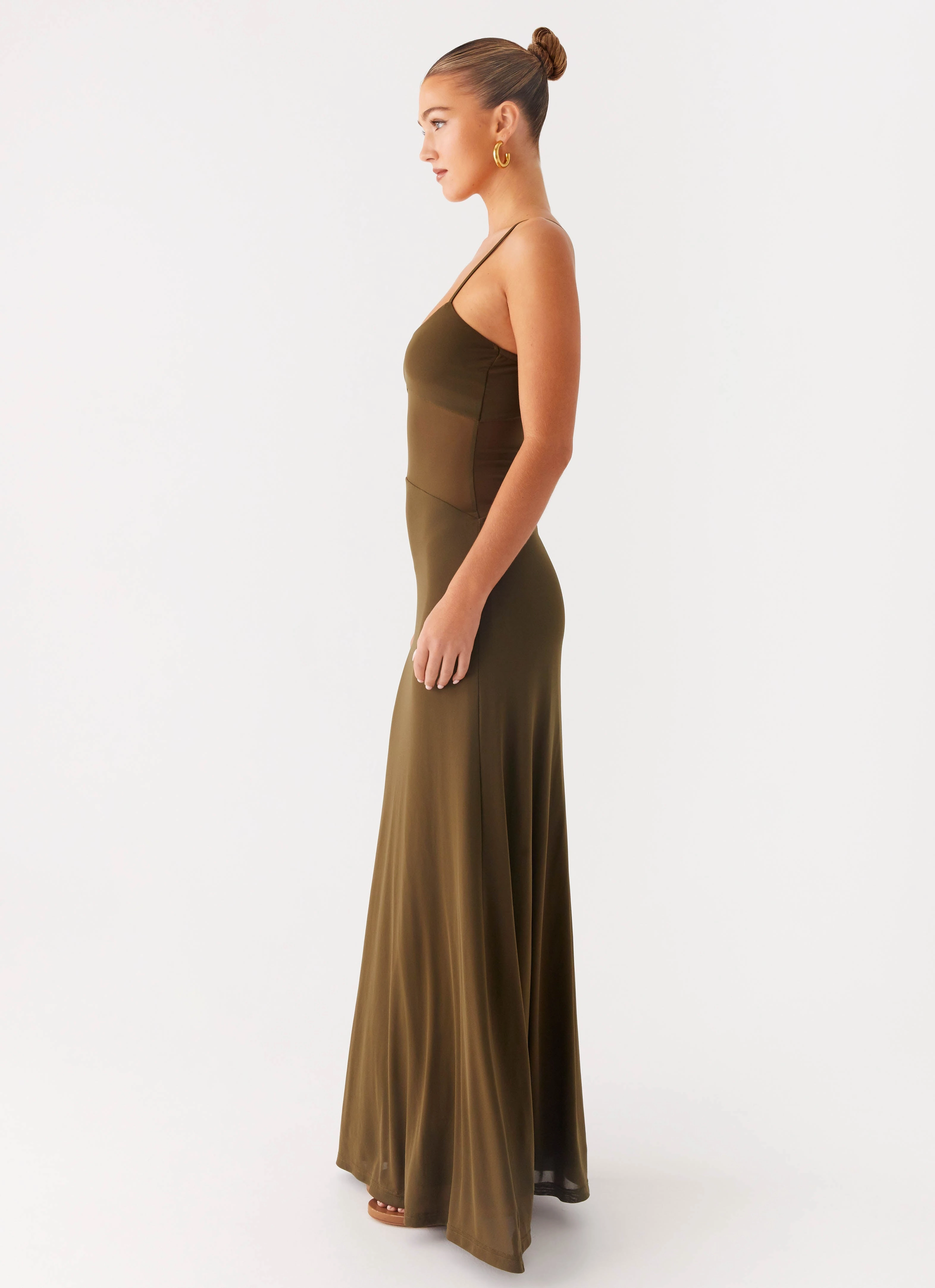 Spring Ready Relaxed work dress Starfall Maxi Dress - Khaki