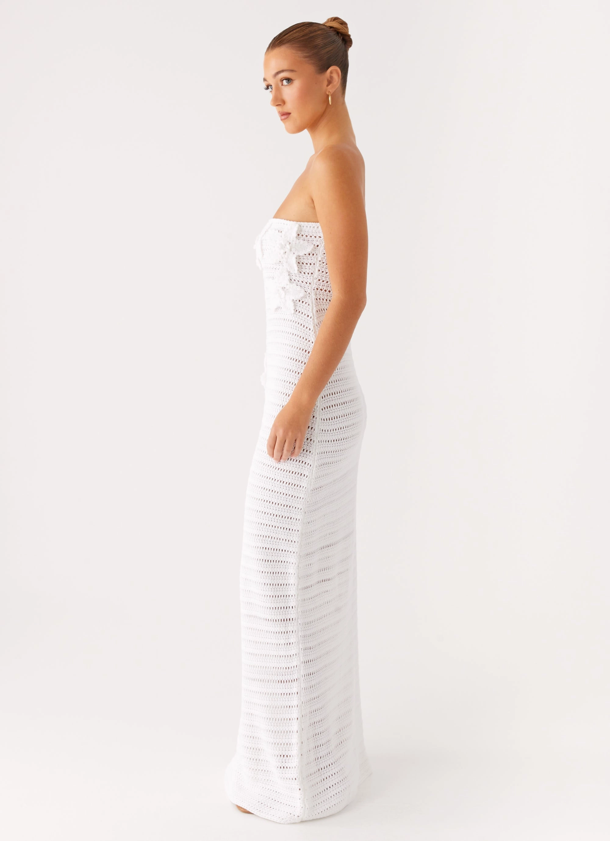 Trend Appeal Boho Mood Diaz Crochet Maxi Dress - White