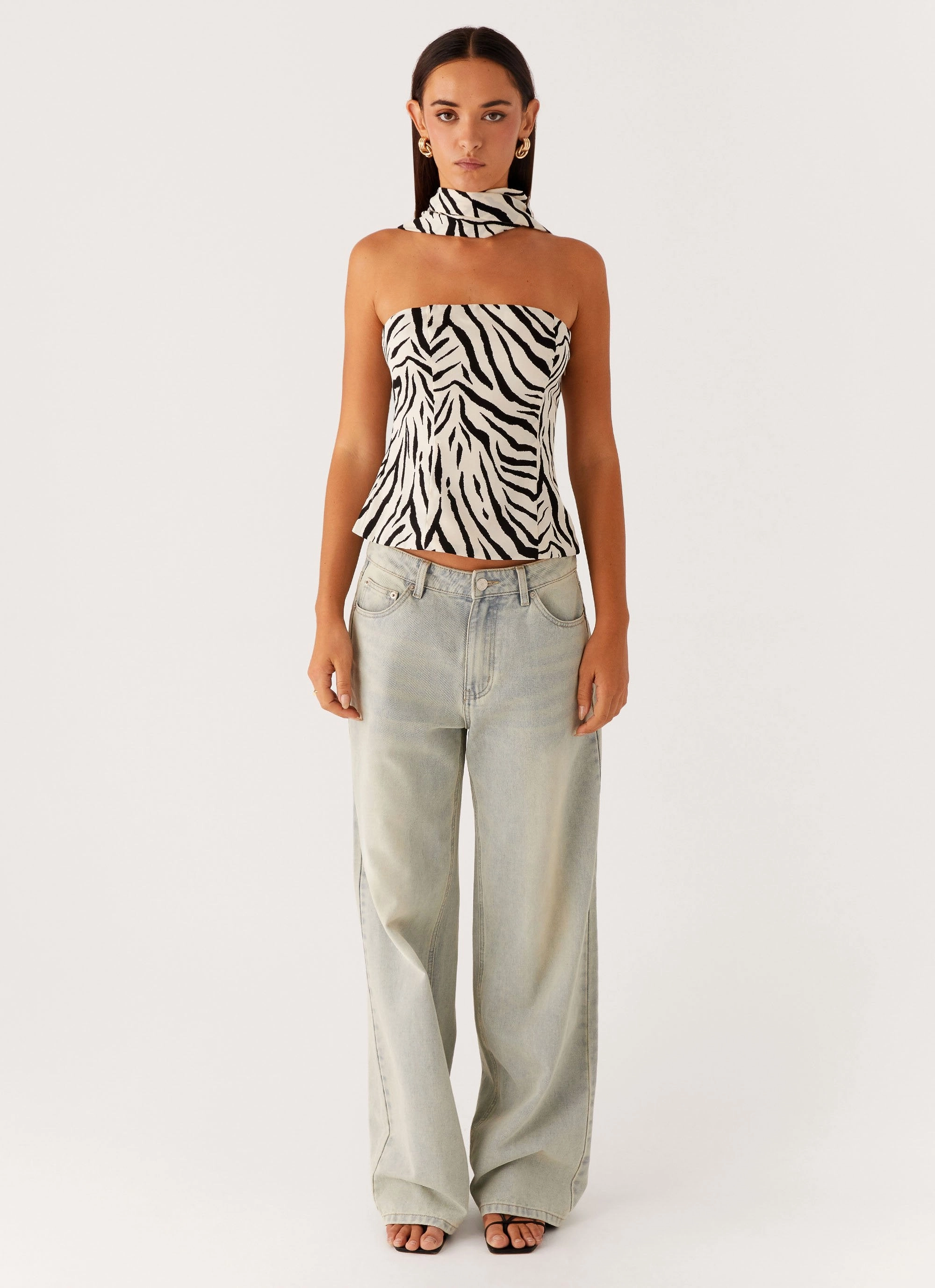 Anais Scraf Top - Zebra EthicallySourcedMaterial