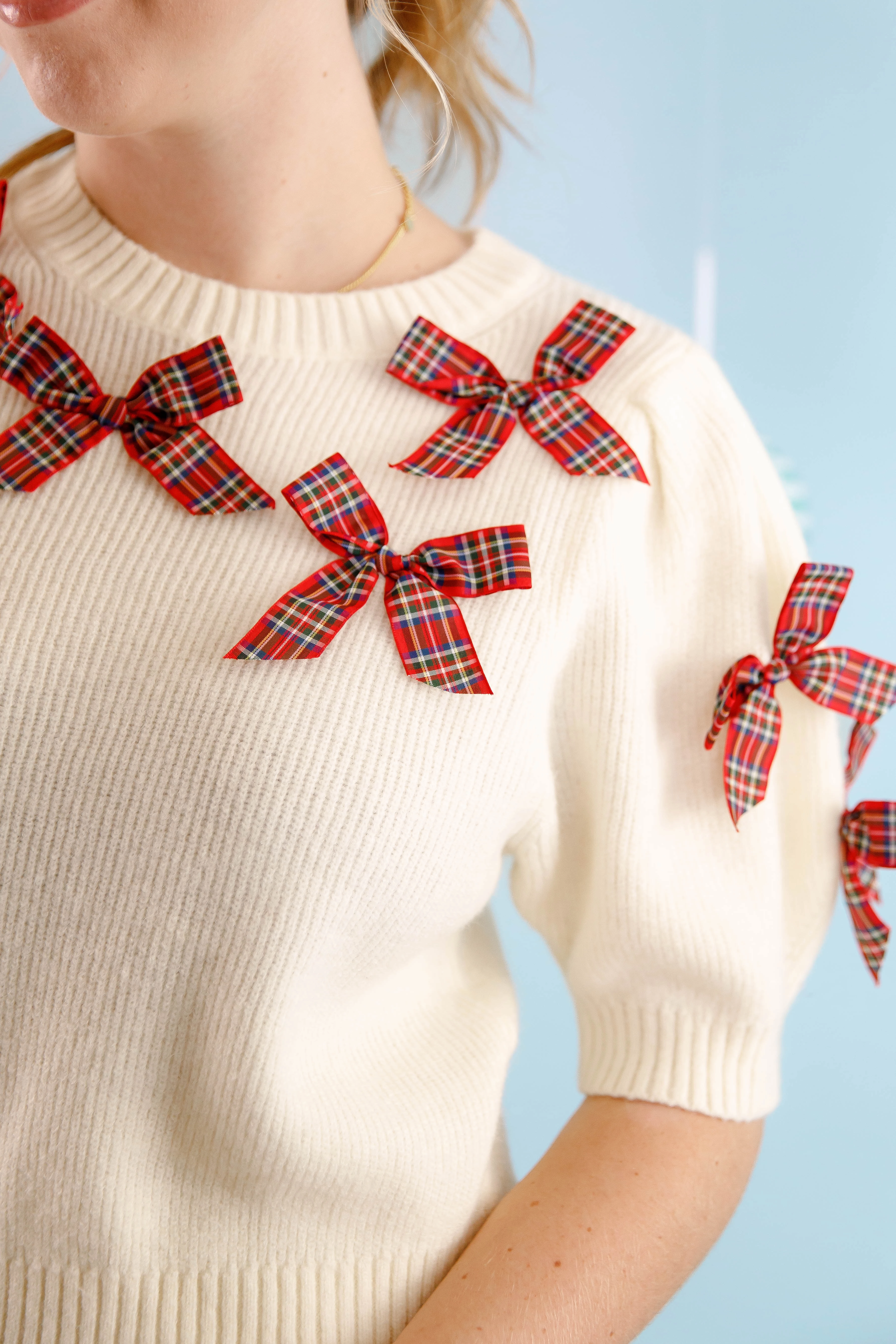 Perfectly Classy Sweater-Ivory Stretch Woven Material NonPill Surface Treatment