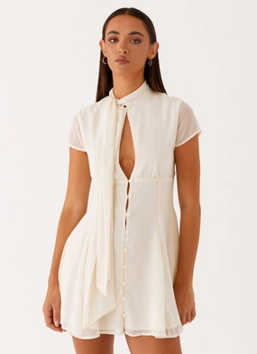 Karling Mini Dress - Ivory Maximalist-Trend