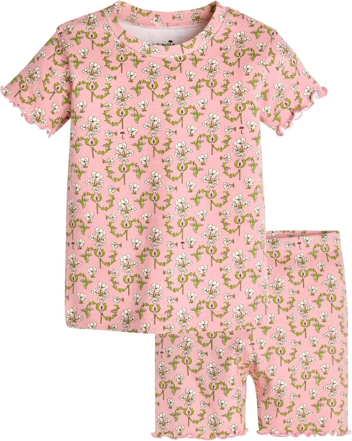 moimoln 6M-8Y Soft Cotton Modal Baby Toddler Pajamas Boys Girls Snug fit Pjs Daily Short Summer Flower Character