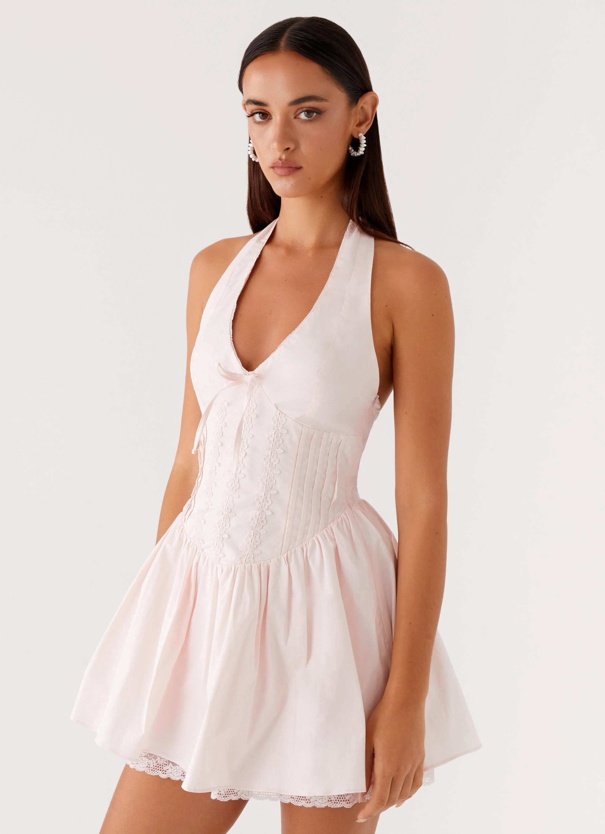 Moira Mini Dress - Pink Deep Hue Subtle Flow