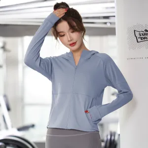 Moisture Wicking Hoodie Yoga Suit Fitness Running Clothes
