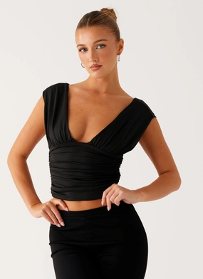 Beyond Measure Top - Black YarnDye Technique MultiLayer Stitching