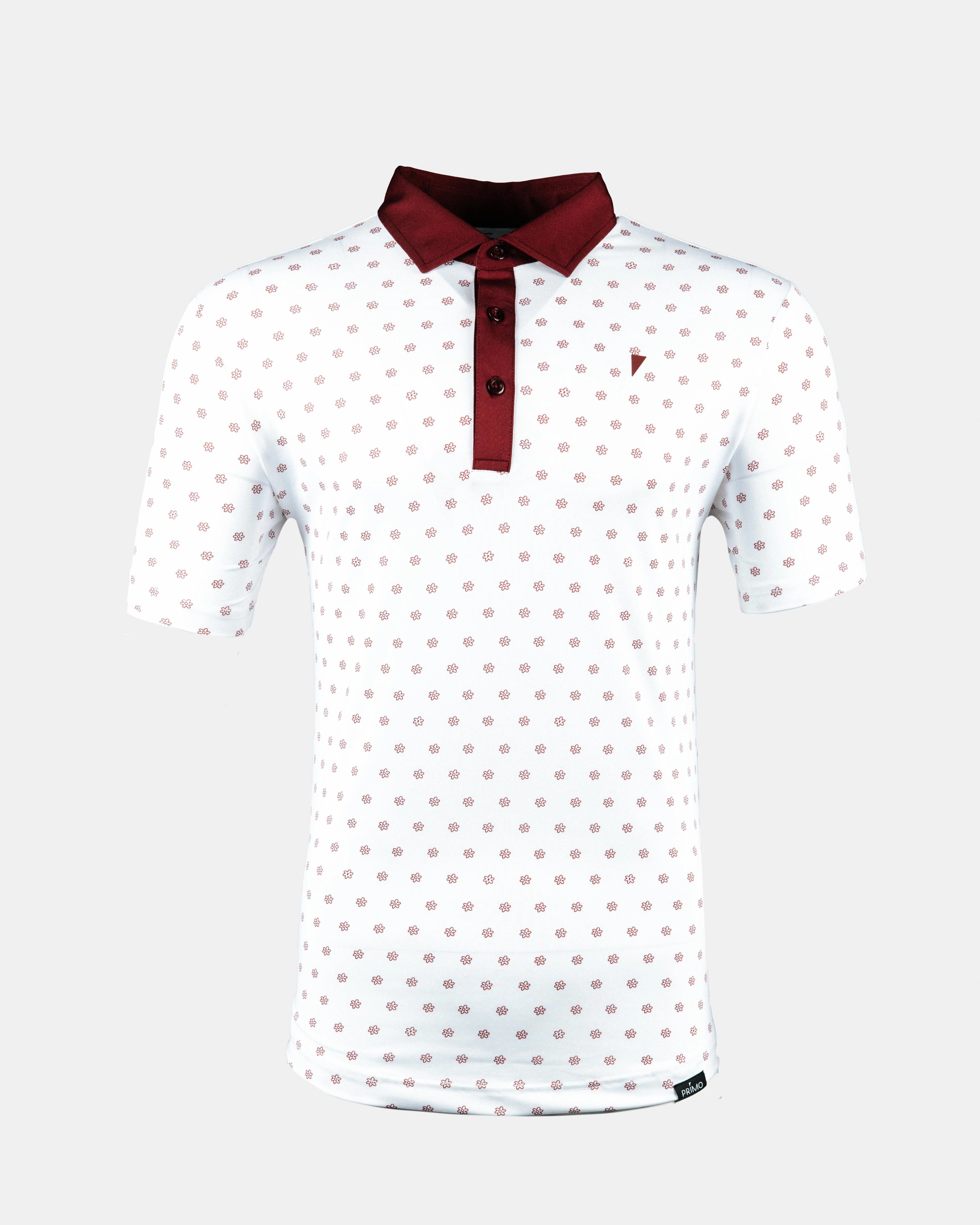DoubleStitching Maroon Daisy Classic Polo