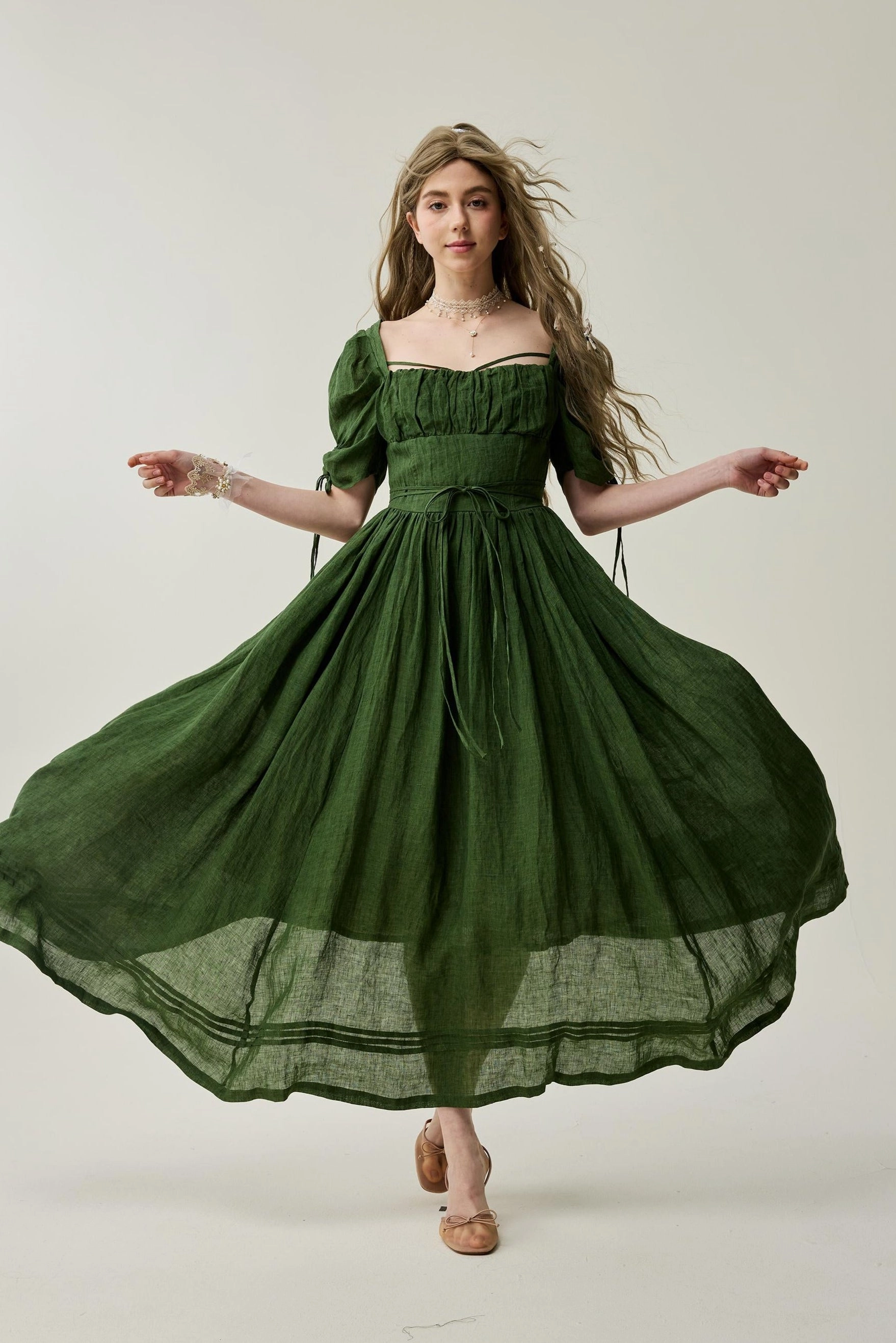 Street Active Active Flex Monette 27 | Corset Linen Dress