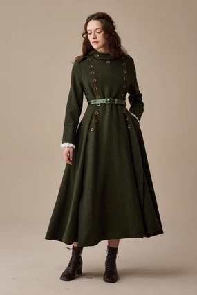 Compact TravelFriendly Design Monica 31 | 100% Wool  Double Breasted Coat
