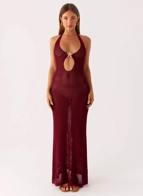 Moon Tide Maxi Dress - Violetta Gemstone-Detail Sunny Lace