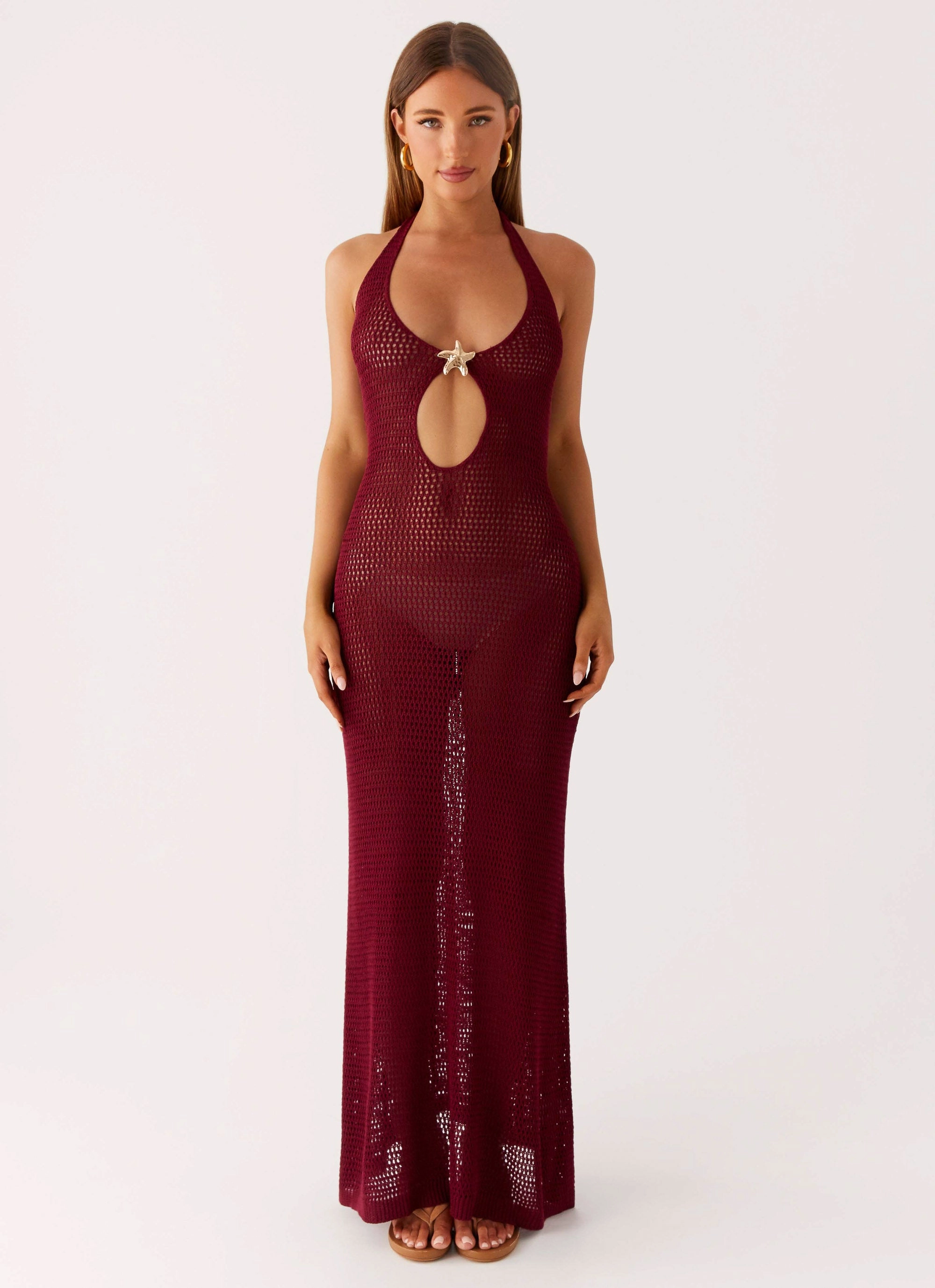 Moon Tide Maxi Dress - Violetta Gemstone-Detail Sunny Lace