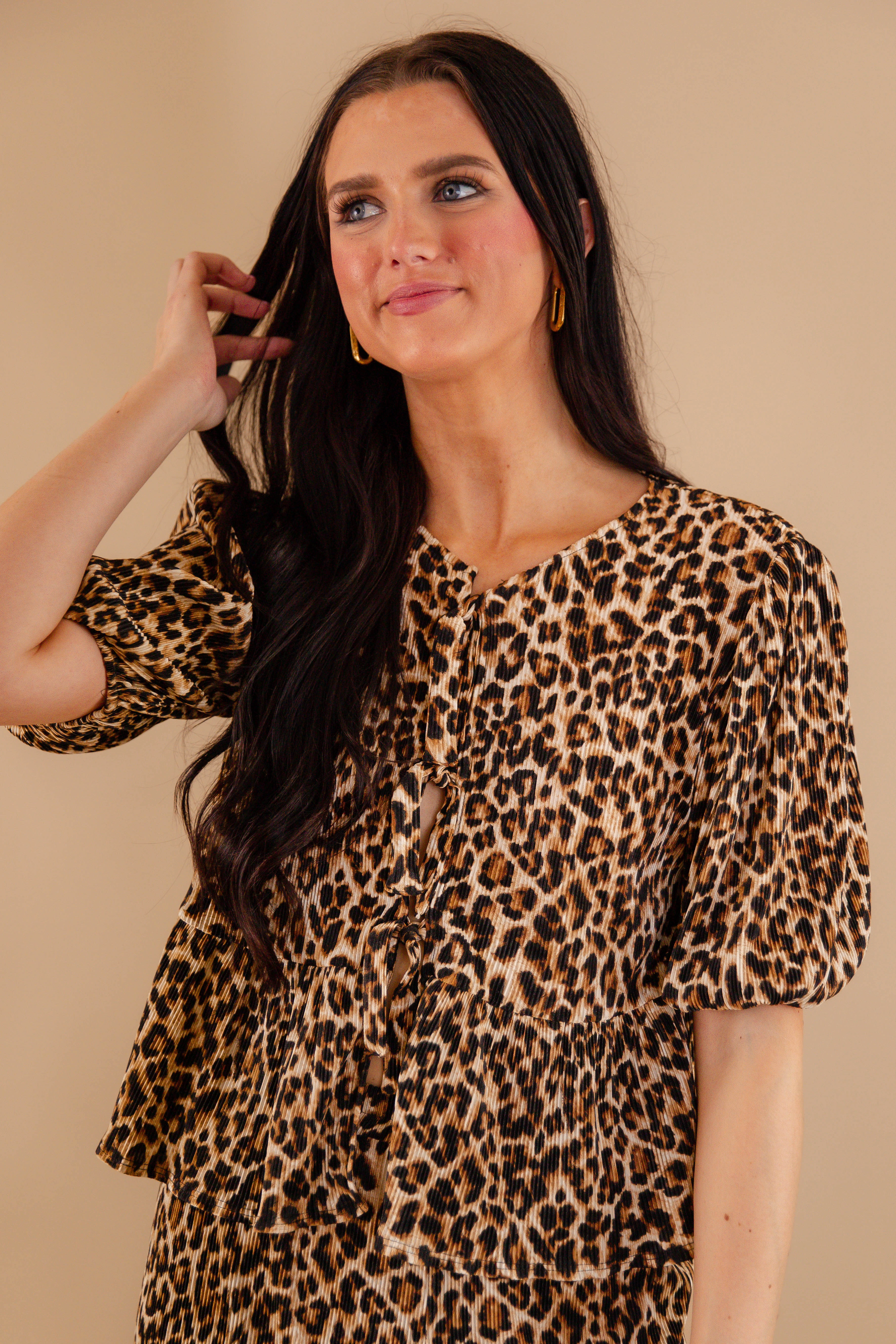 Taped Neckline More Authenticity Ribbed Blouse