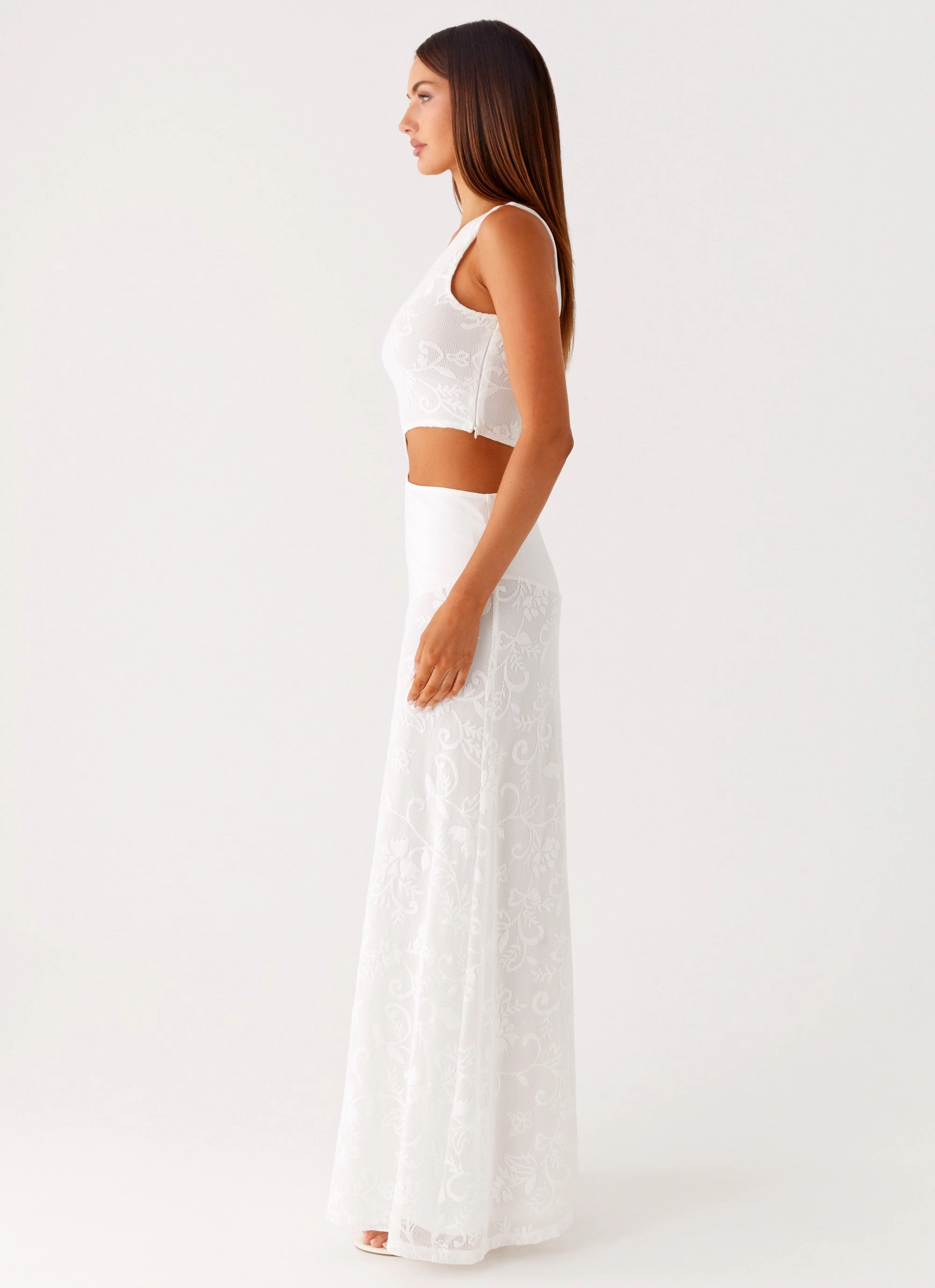More Than Maybe Maxi Dress - White Floral Comfort