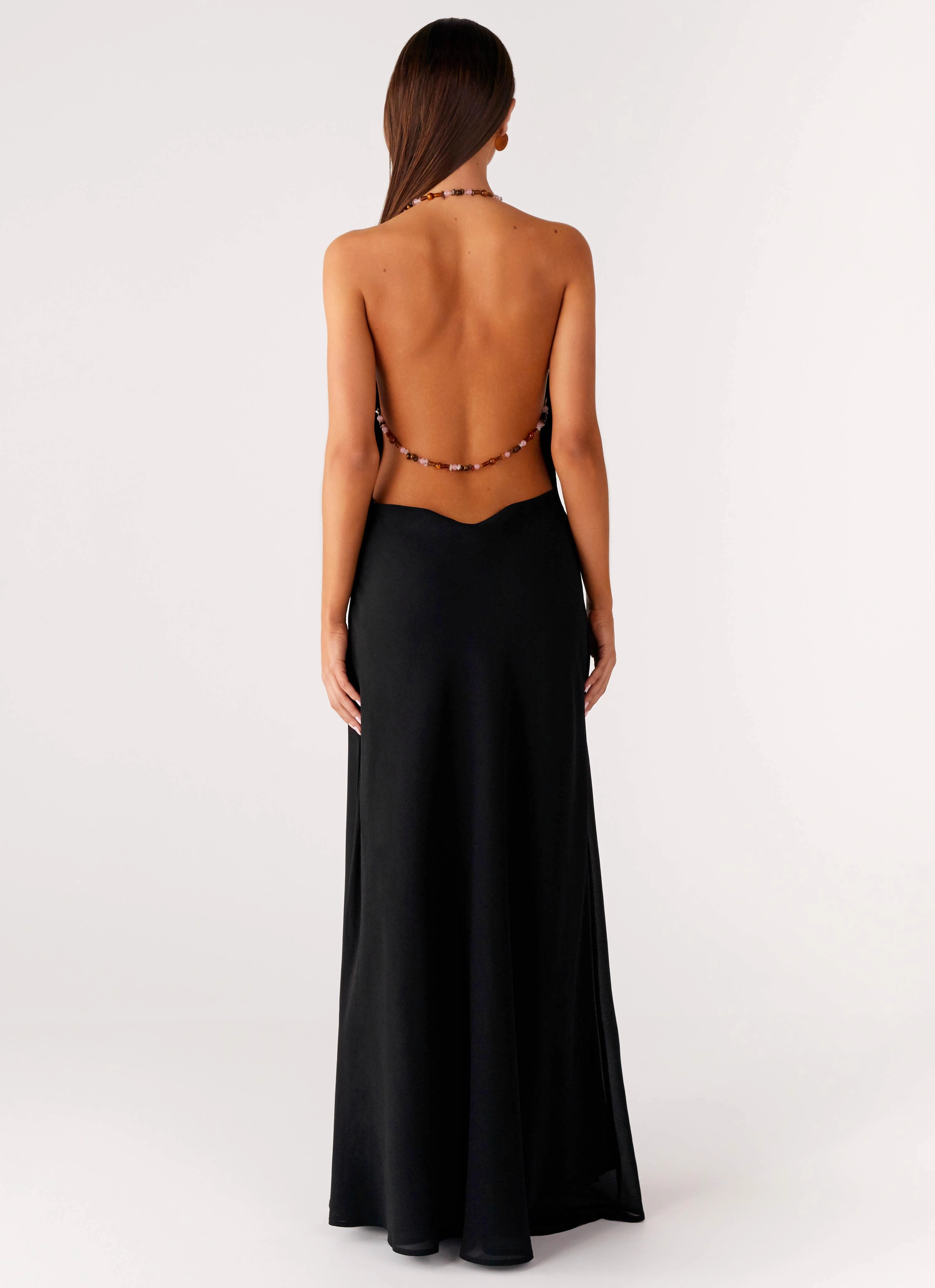 Scoop-Neck Polished look dress Morning Crush Cowl Maxi Dress - Black