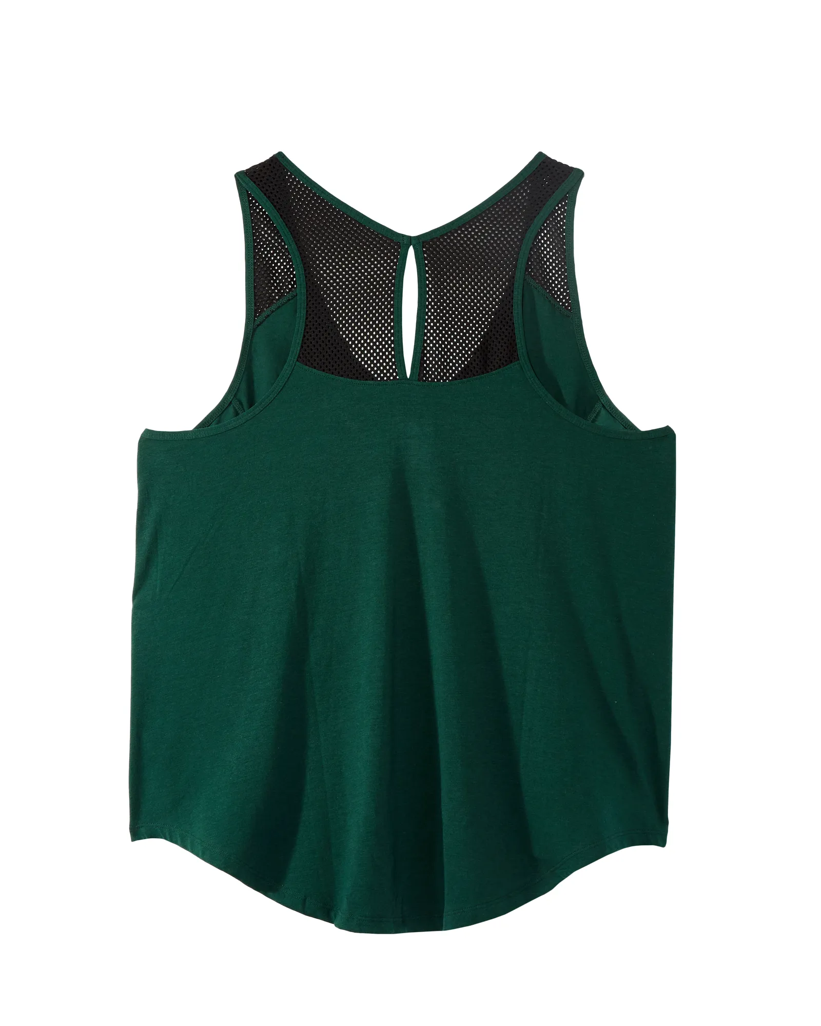 Moss Tank with Mesh Details | Forest Green / Black