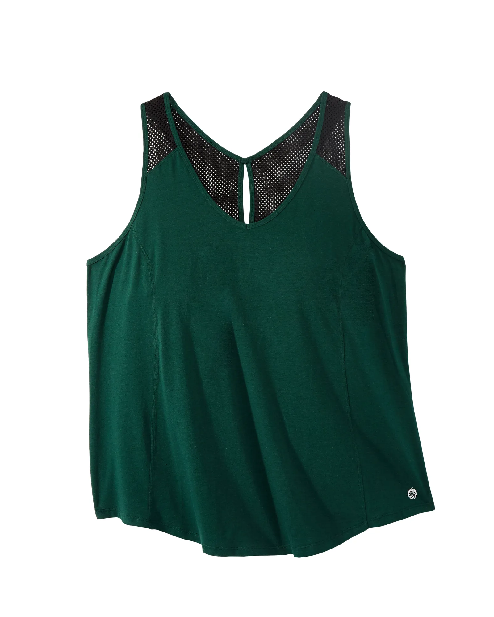 Moss Tank with Mesh Details | Forest Green / Black