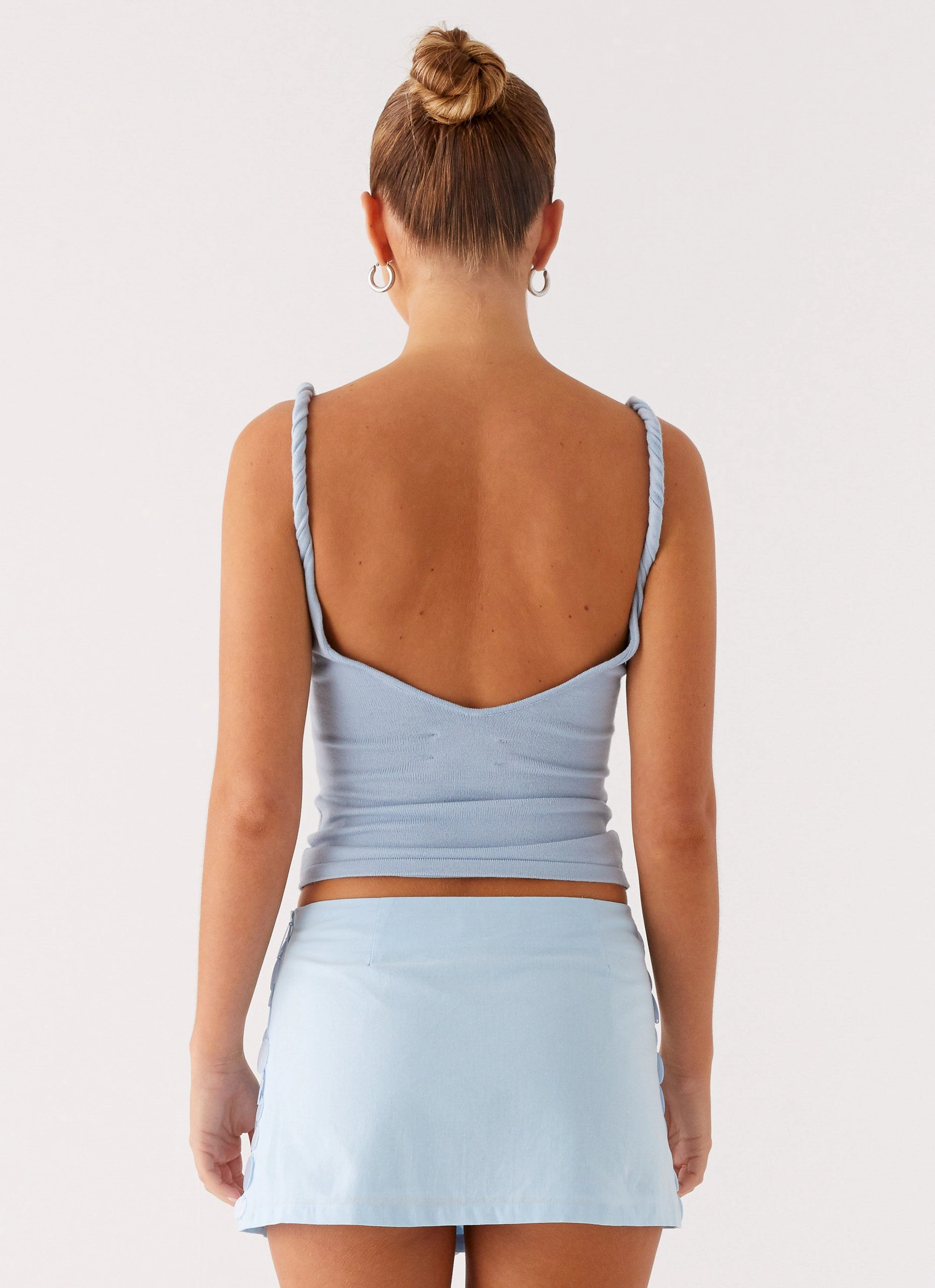 Movie Star Mini Skirt - Blue SmoothZipper DurableReinforcedMaterial