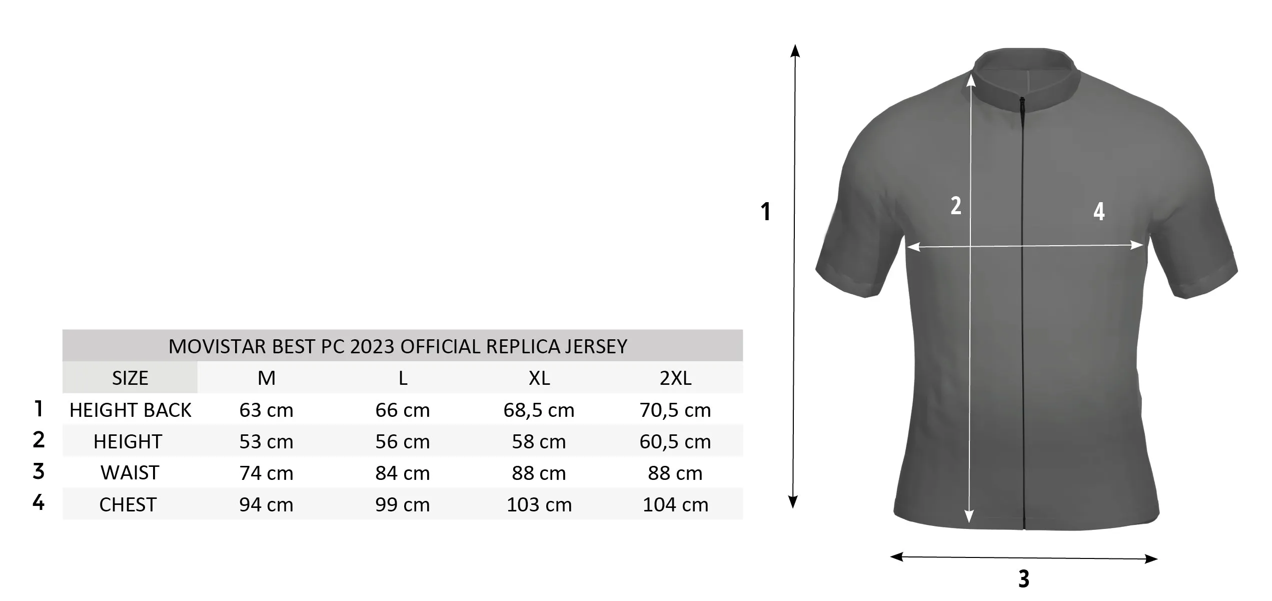 Movistar Best PC 2023 Official Replica Jersey - LAST UNITS