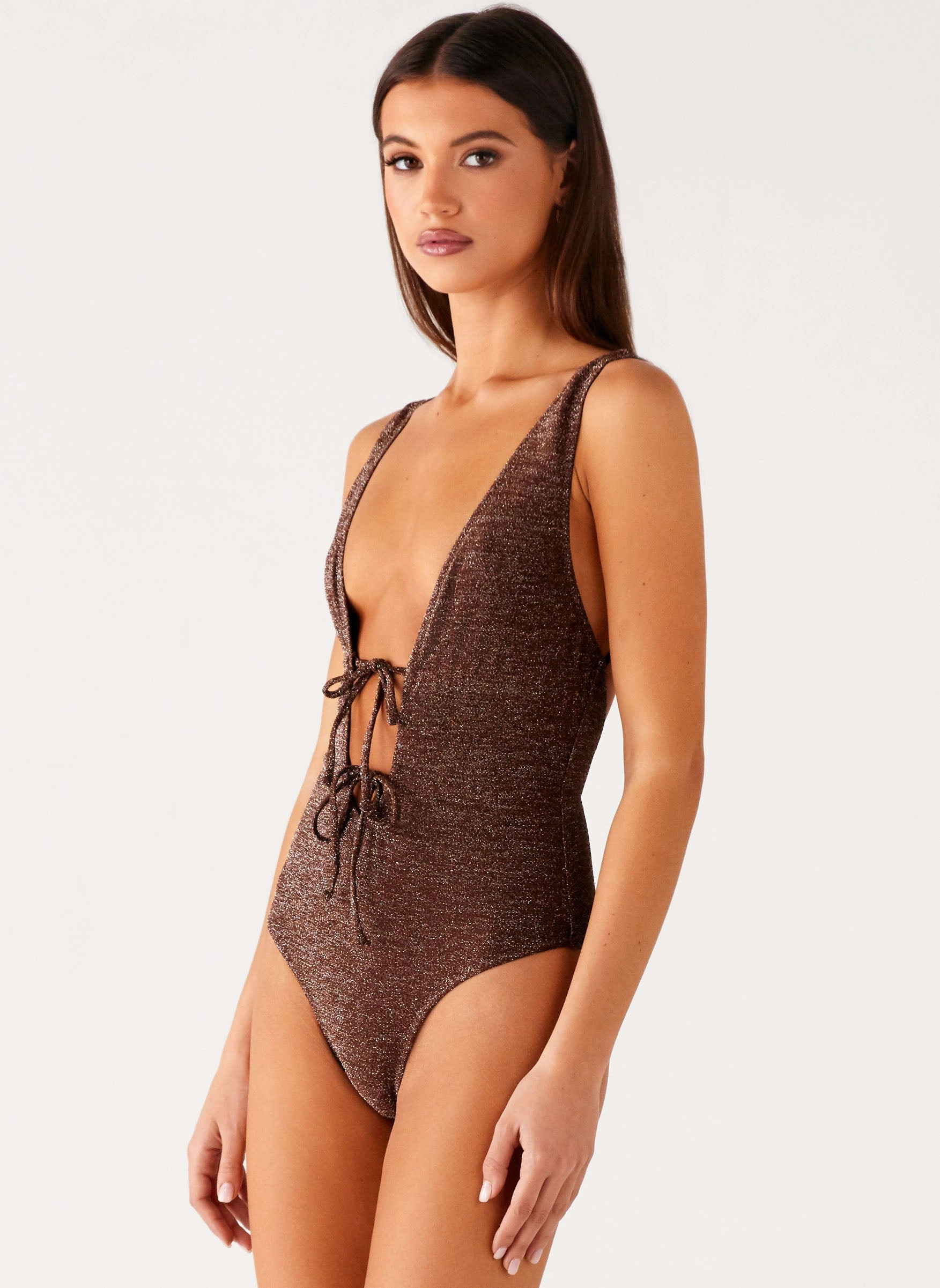 Dynamic Flex Panels Maximum Flex Drifter One Piece Swimsuit - Chocolate
