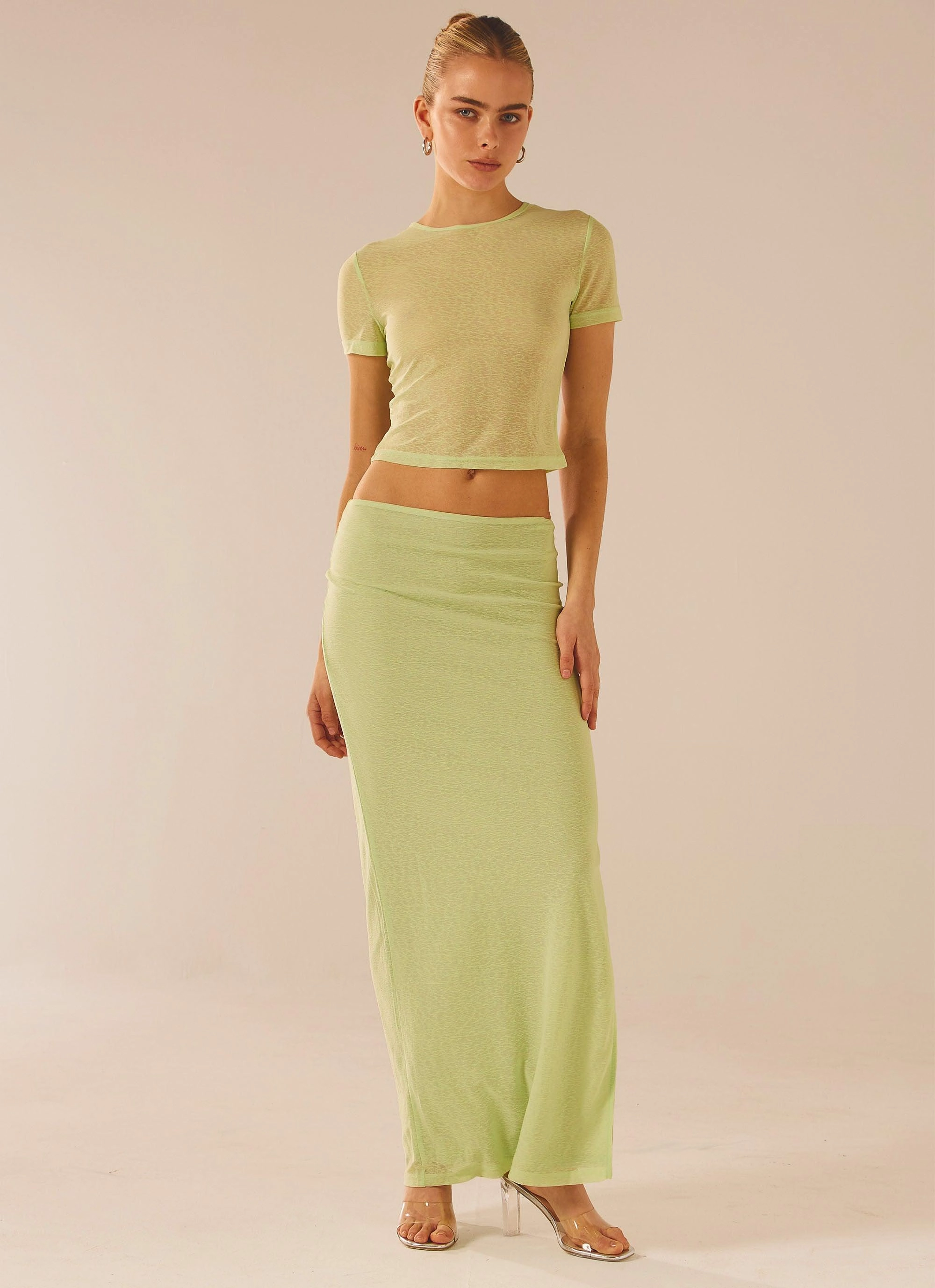 Packable design Just Like Magic Mesh Tee - Lime