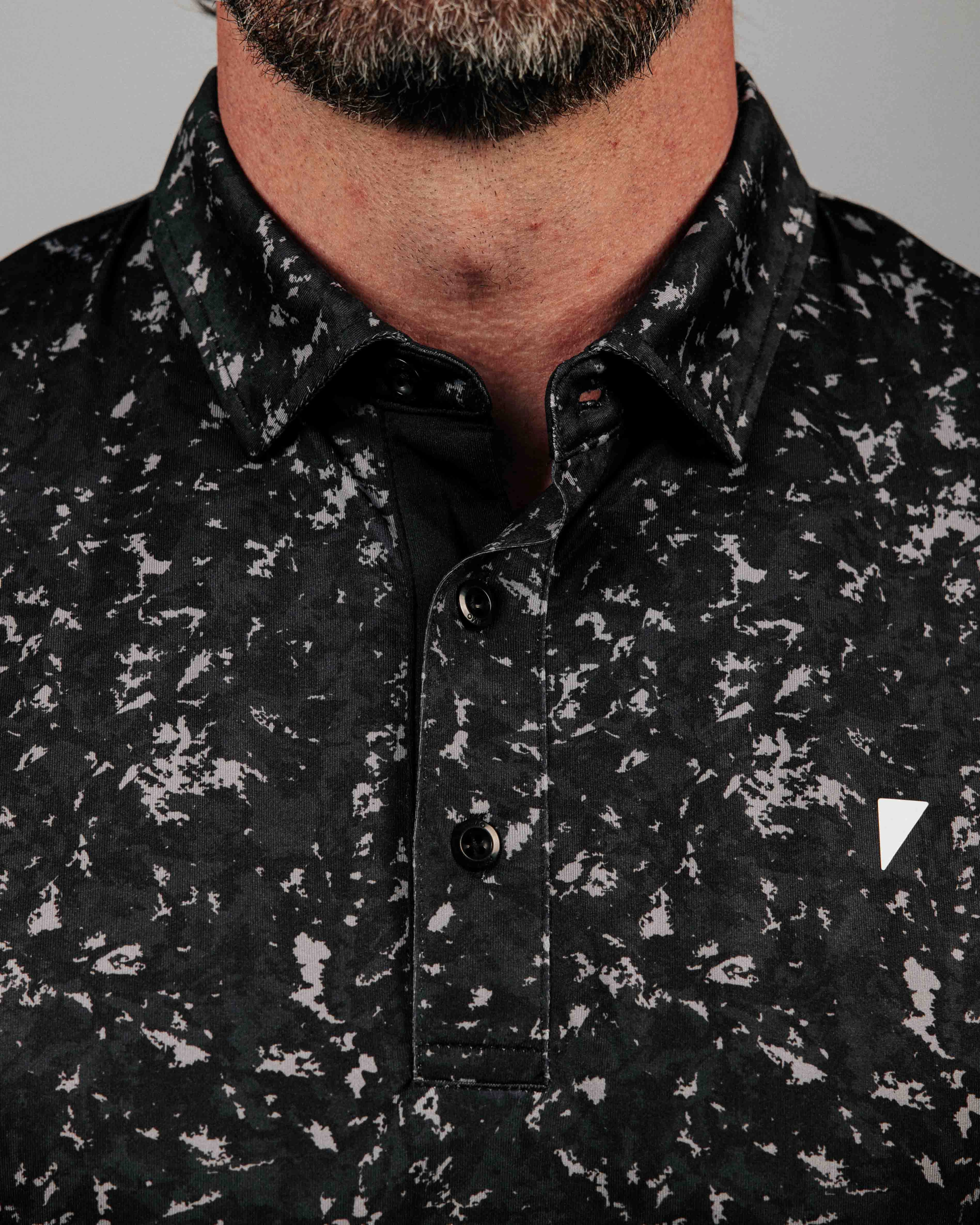 Black Camo Classic Polo Comfortable Collar Fitted Tank