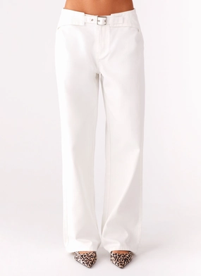 Relaxed Style Comfort Stretch Texas Low Rise Jeans - White