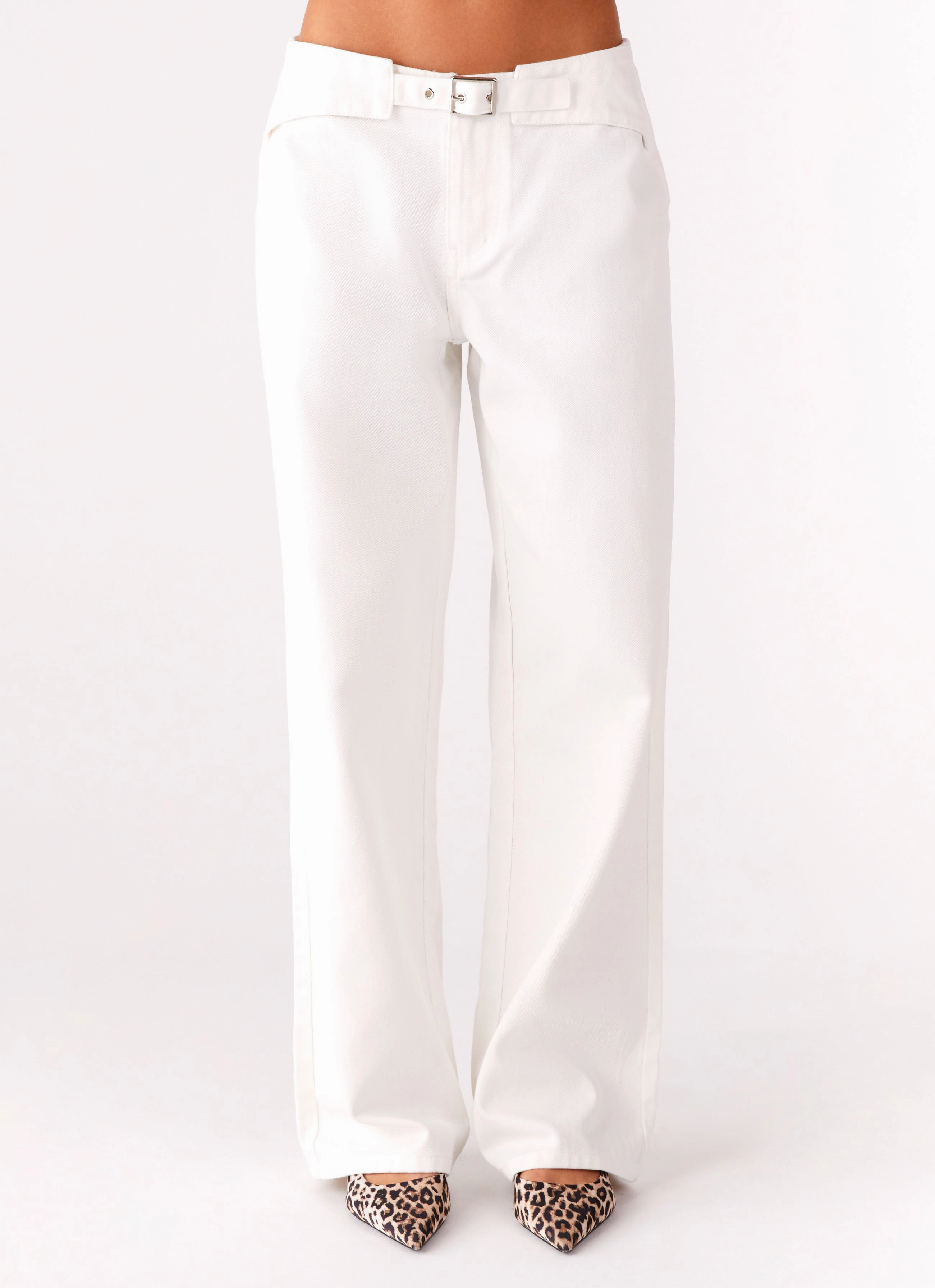 Relaxed Style Comfort Stretch Texas Low Rise Jeans - White