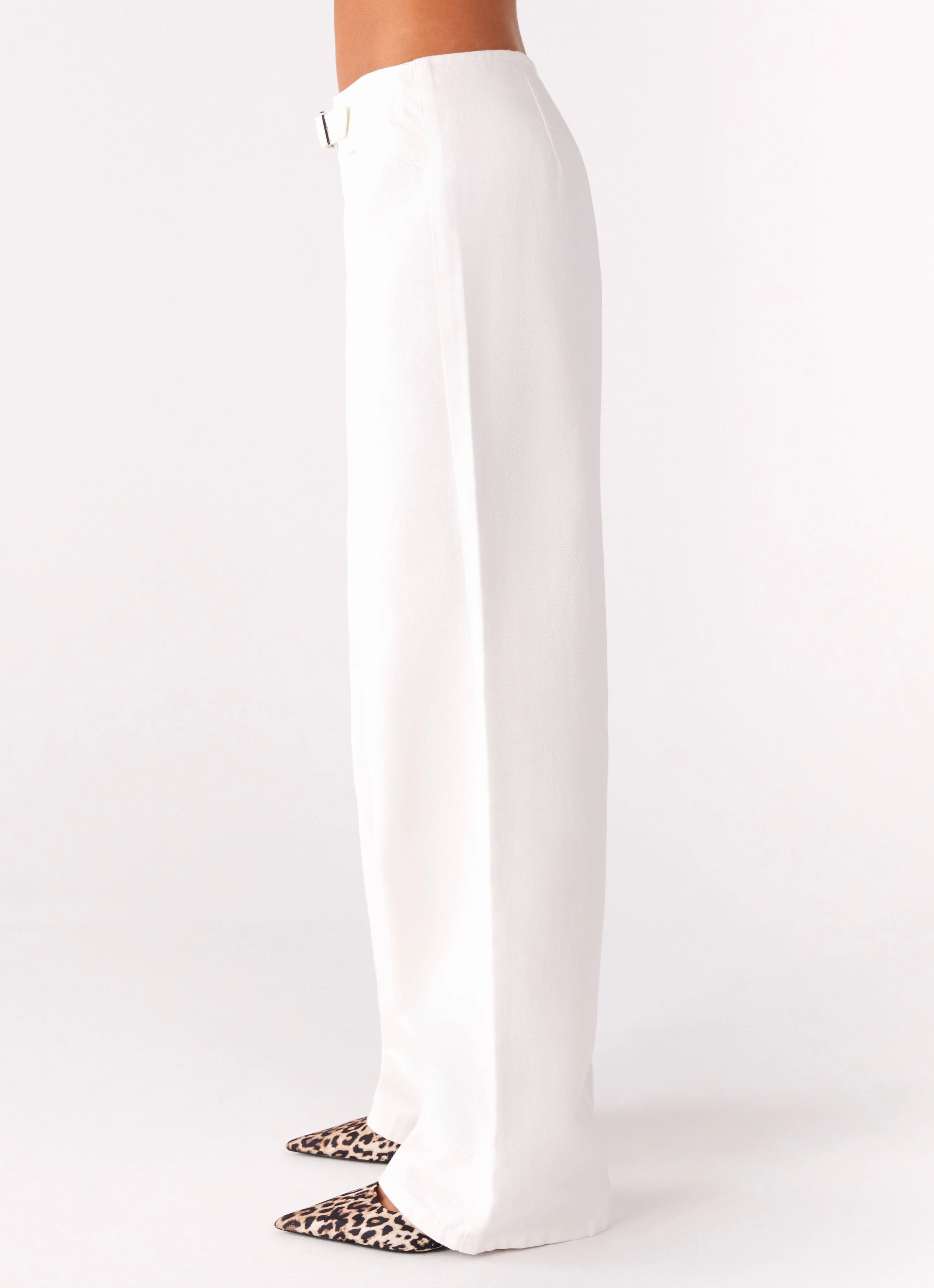 Stretch waistband Texas Low Rise Jeans - White