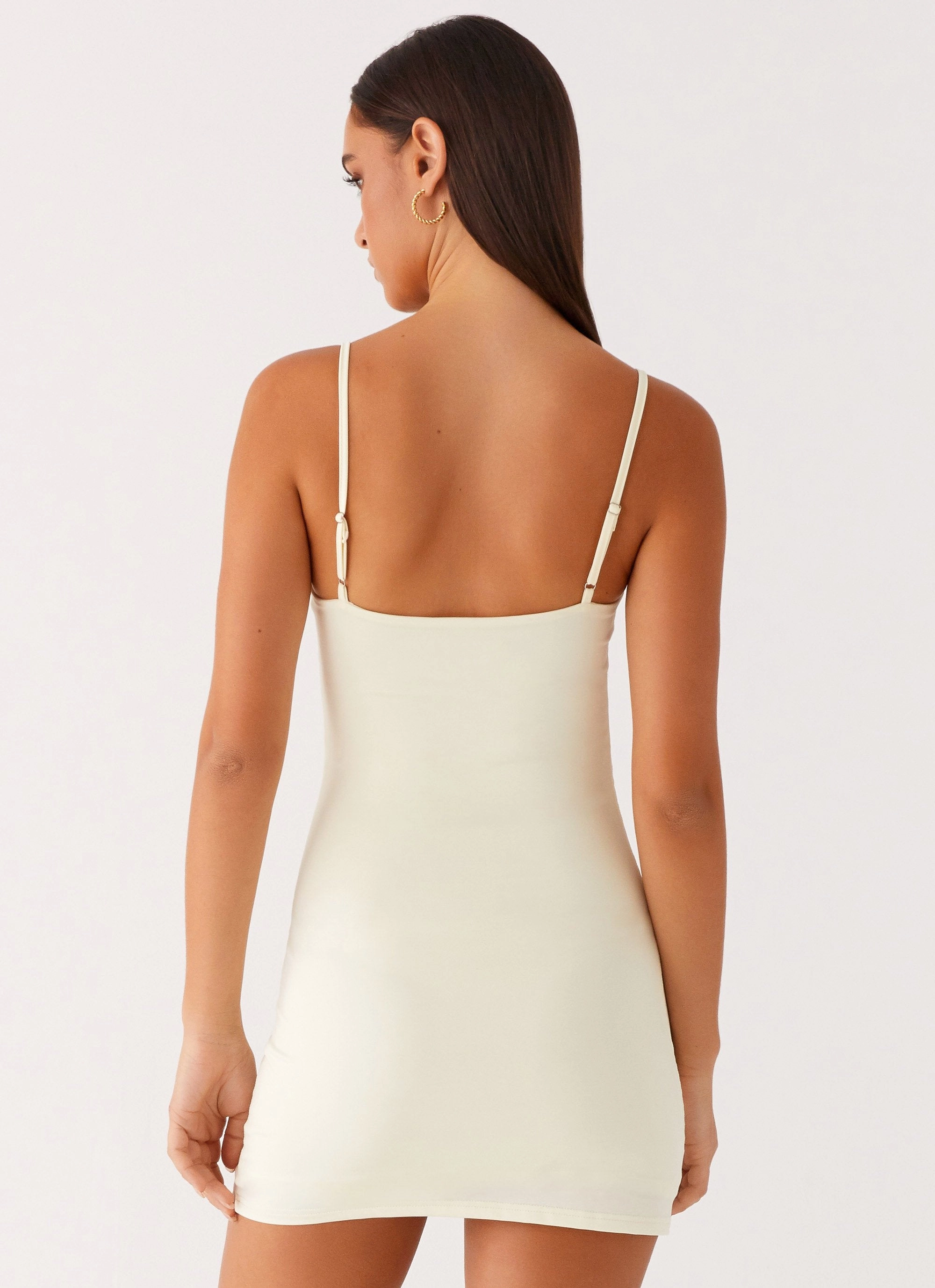 Nolani Mini Dress - Pastel Yellow Fresh Outfit