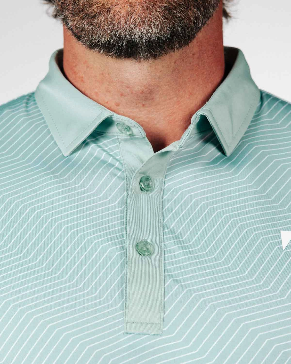 Teal Chevron Classic Polo Tunic top