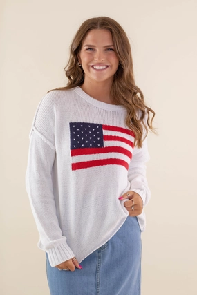 BondedSeamTechnology RESTOCK: All American Sweater-White