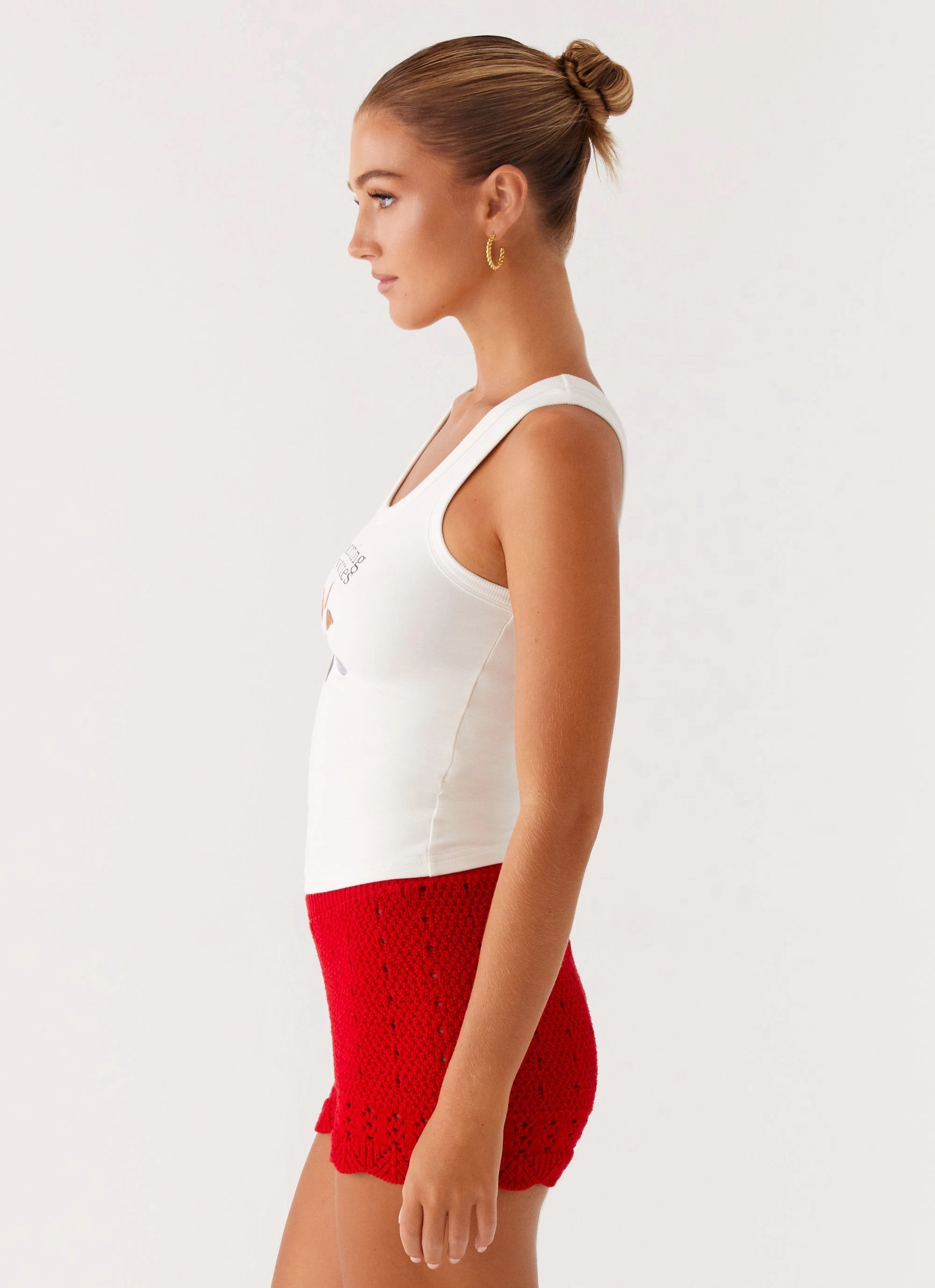Avalita Tank Top - Ivory standard fit