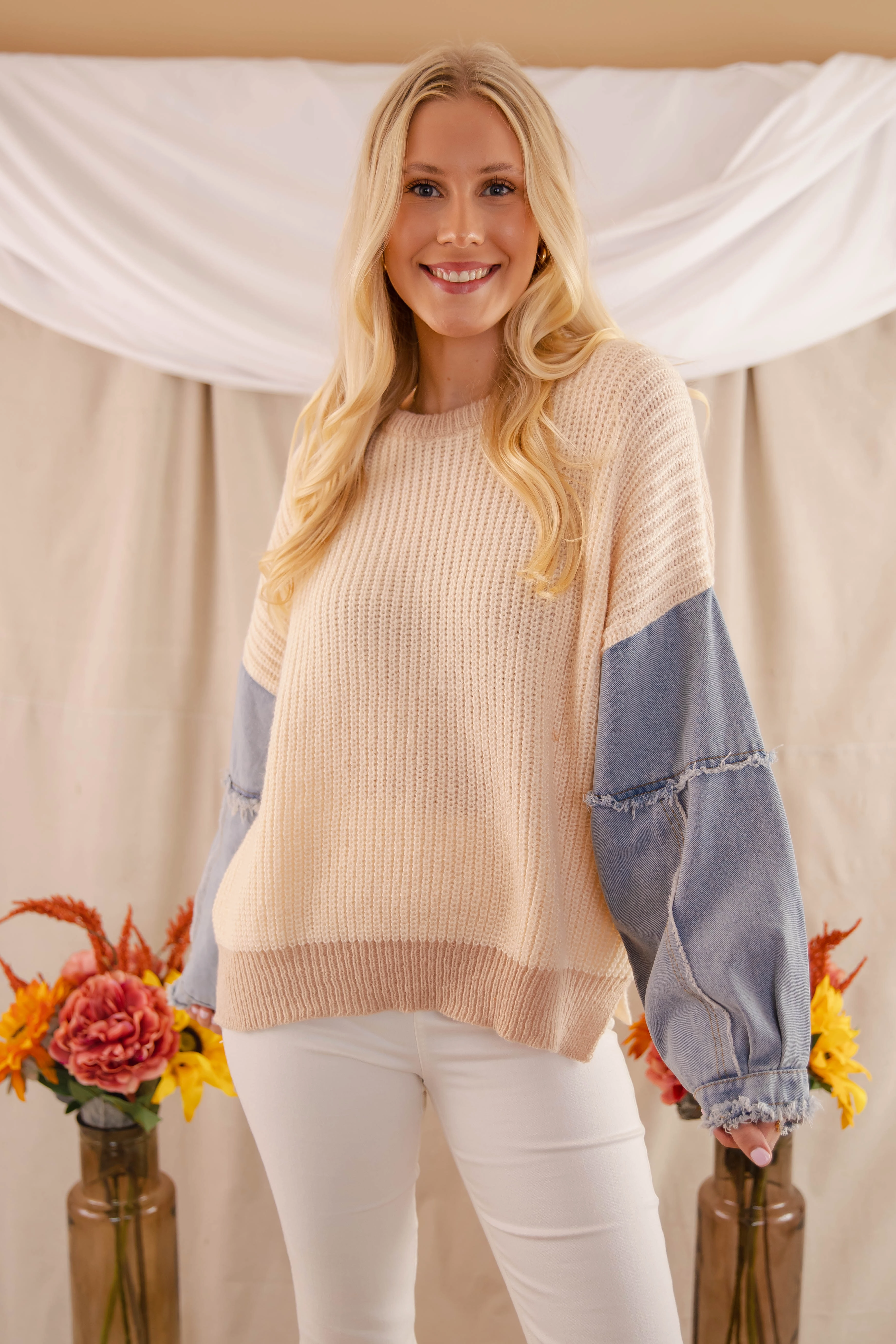 RESTOCK: Best Of Both Worlds Sweater-Taupe LowImpact Manufacturing HighNeckCut