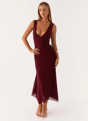 Murphy Maxi Dress - Deep Maroon Flexible Style