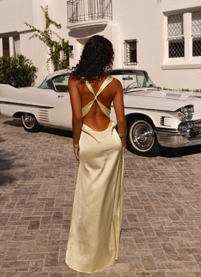 Musa Maxi Dress - Lemon Maternity-Fit