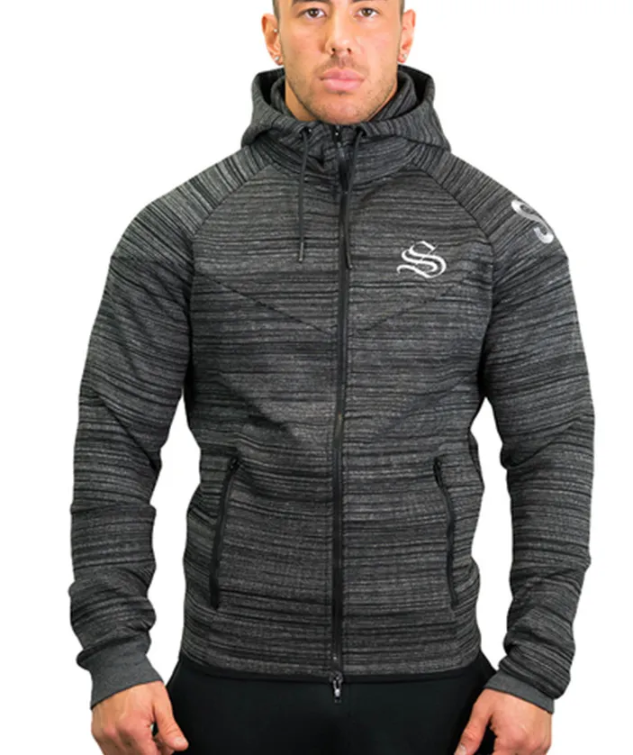 MUSCLE BROXS TRAINING CARDIGAN FITNESS PULLOVER HOODIE