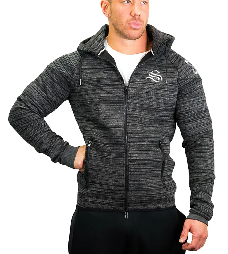 MUSCLE BROXS TRAINING CARDIGAN FITNESS PULLOVER HOODIE