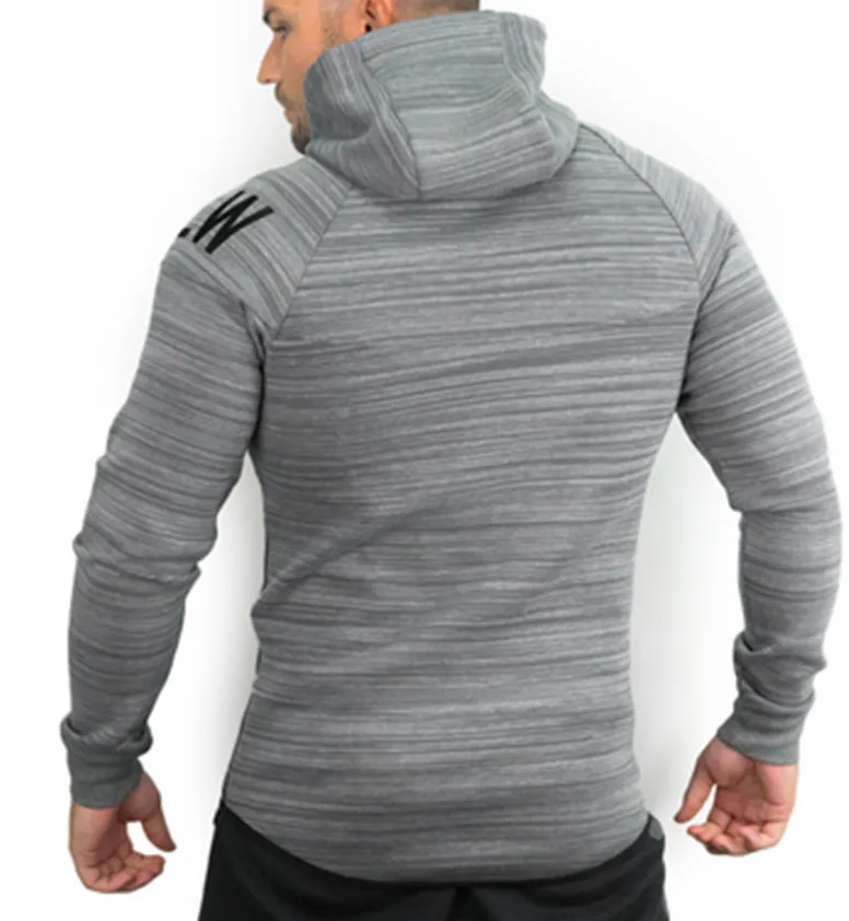 MUSCLE BROXS TRAINING CARDIGAN FITNESS PULLOVER HOODIE