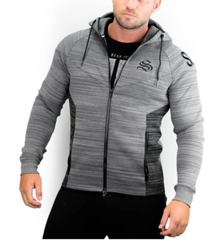 MUSCLE BROXS TRAINING CARDIGAN FITNESS PULLOVER HOODIE