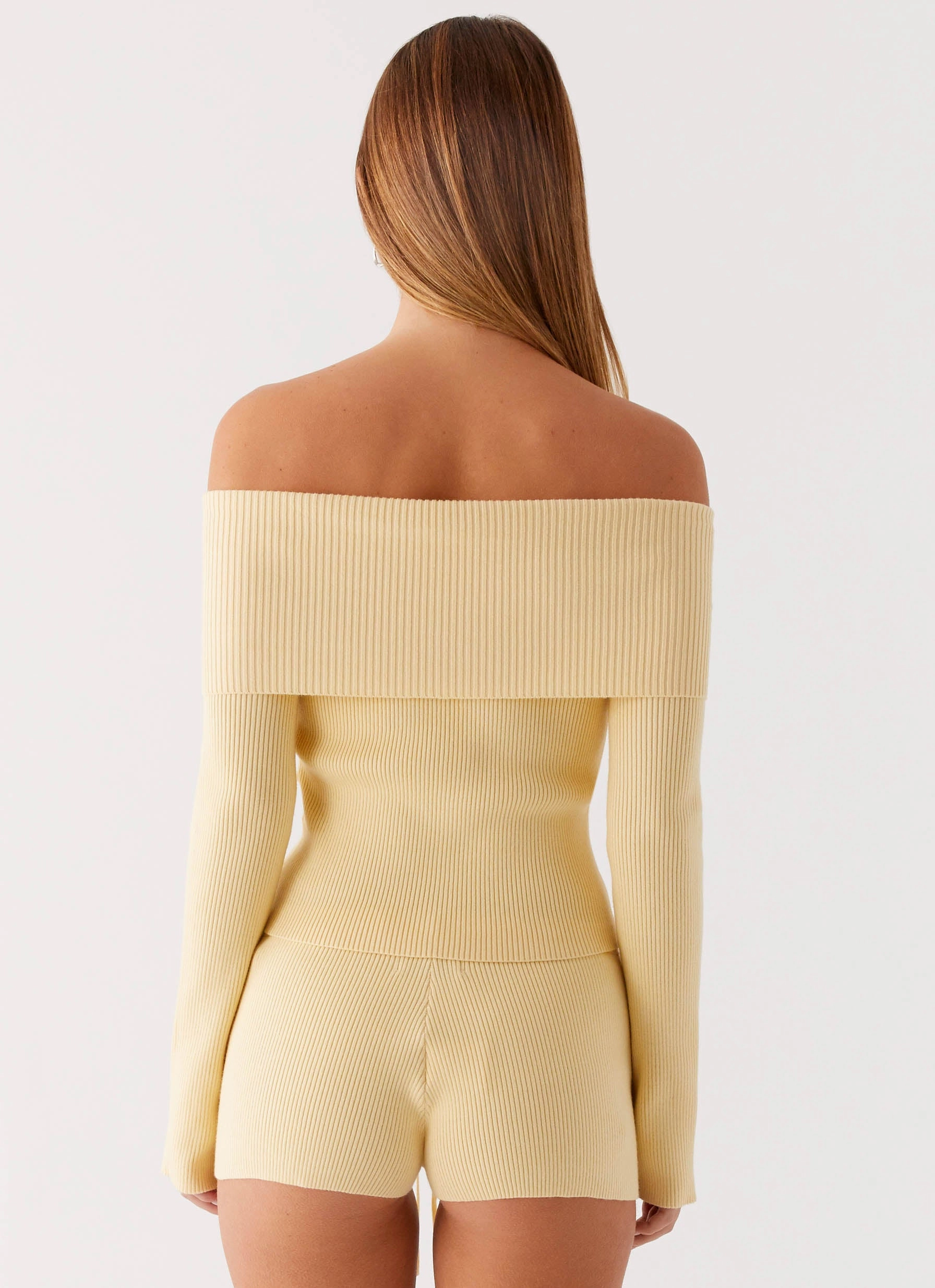 Muted Muse Knit Mini Short - Yellow Comfortable Wear