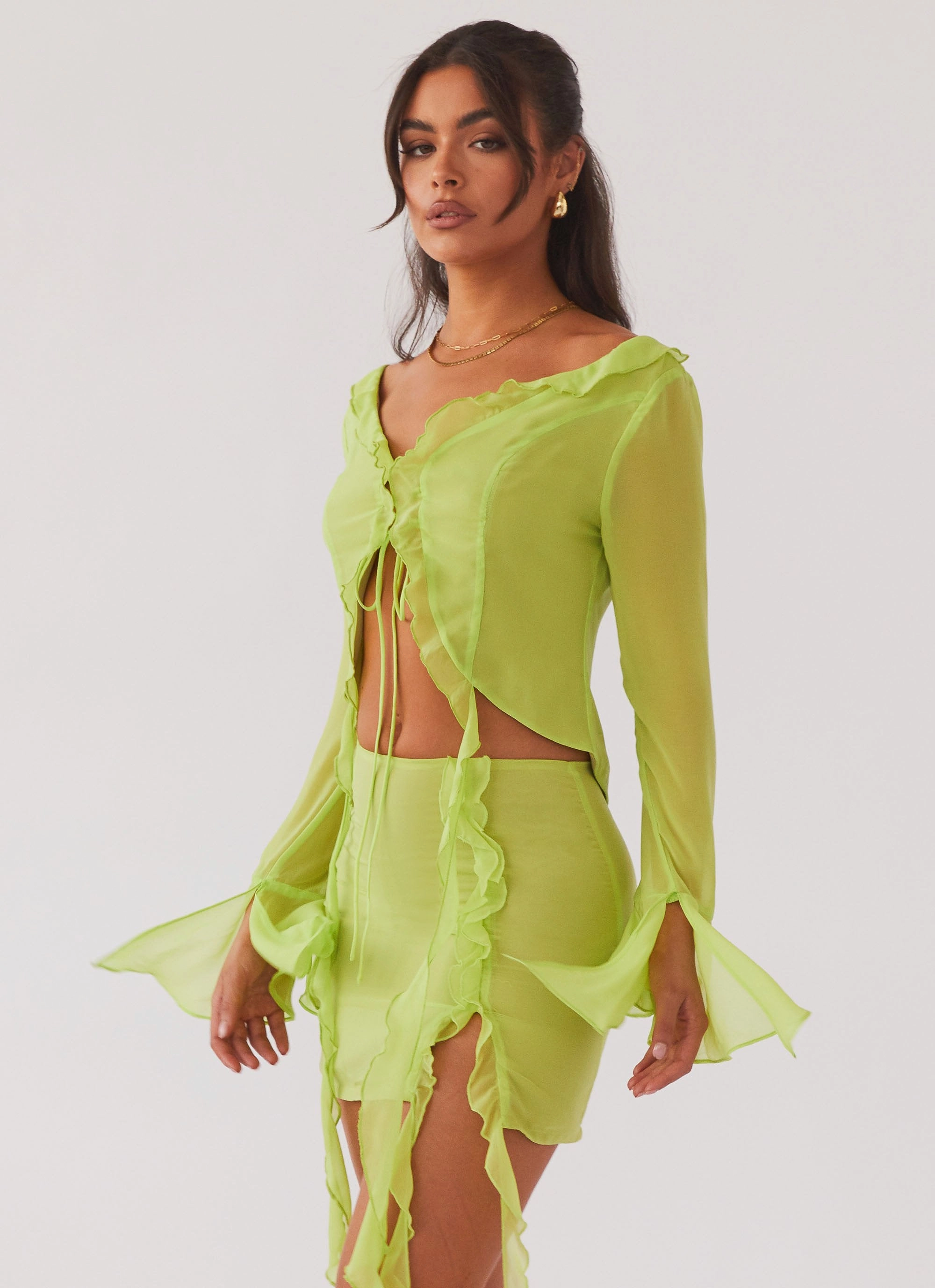 Contrast Stitch My Favourite Part Blouse - Fern