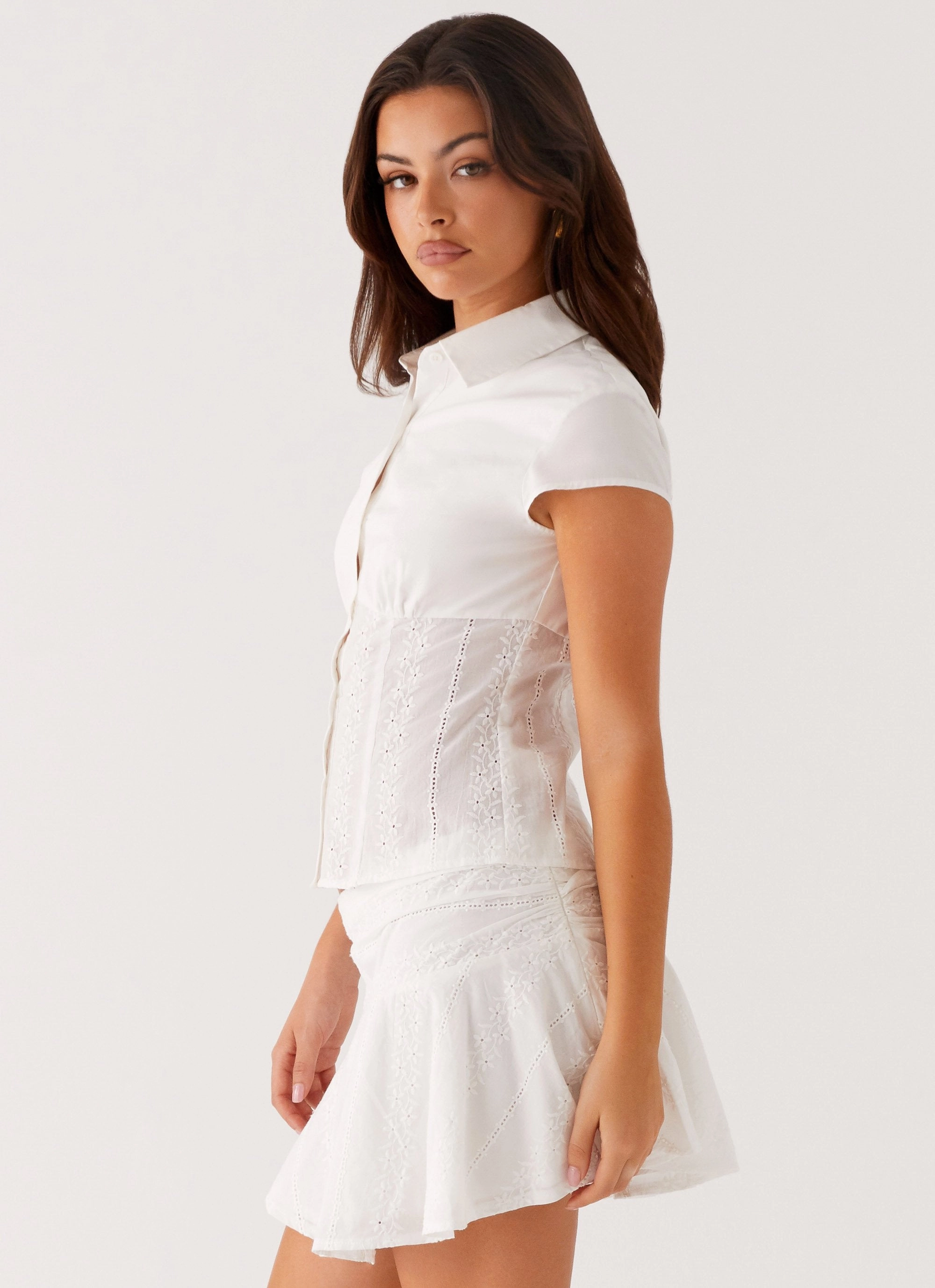 HighDensity Knit Myola Shirt - White