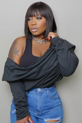 Anti Pill Finish Nadia Off-Shoulder Hooded Luxe Top-Black