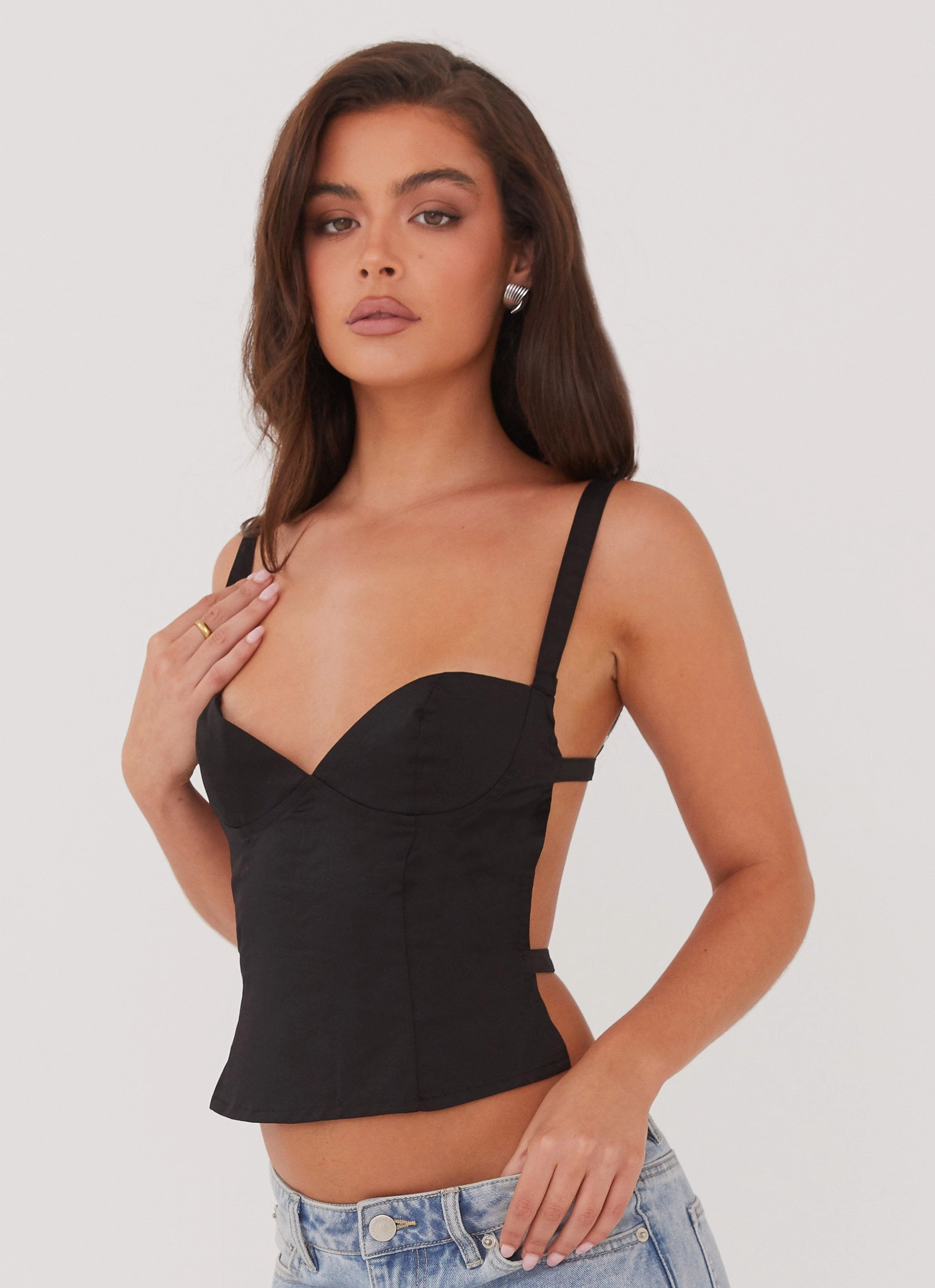 QuickRelease Fastener Everyday Jacket Naomi Backless Top - Black