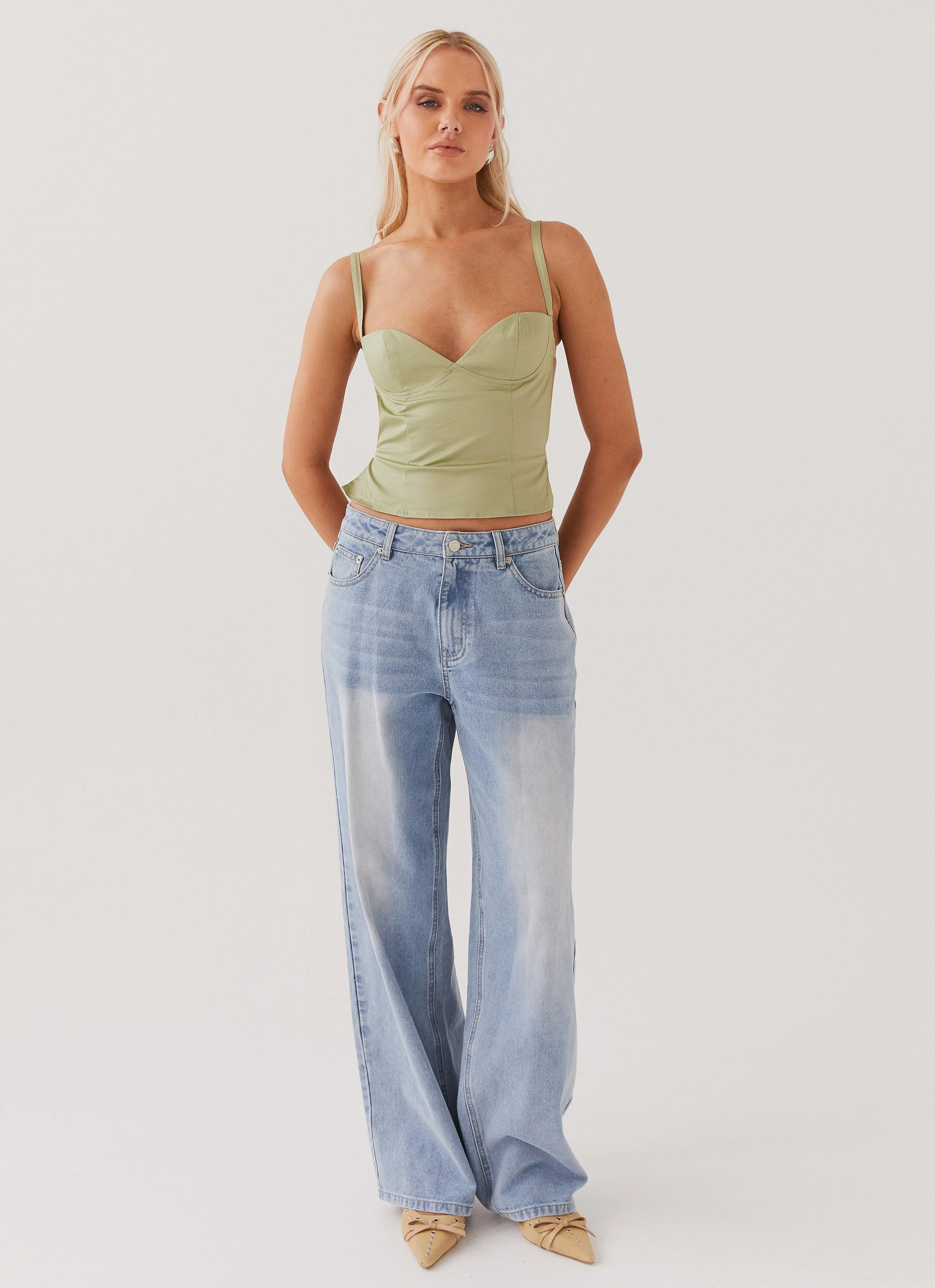 Adaptive Fit Technology Naomi Backless Top - Sage