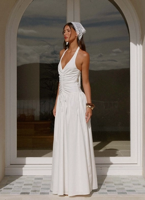 Gender Fluid Easy Pairing Narnie Maxi Dress - Ivory