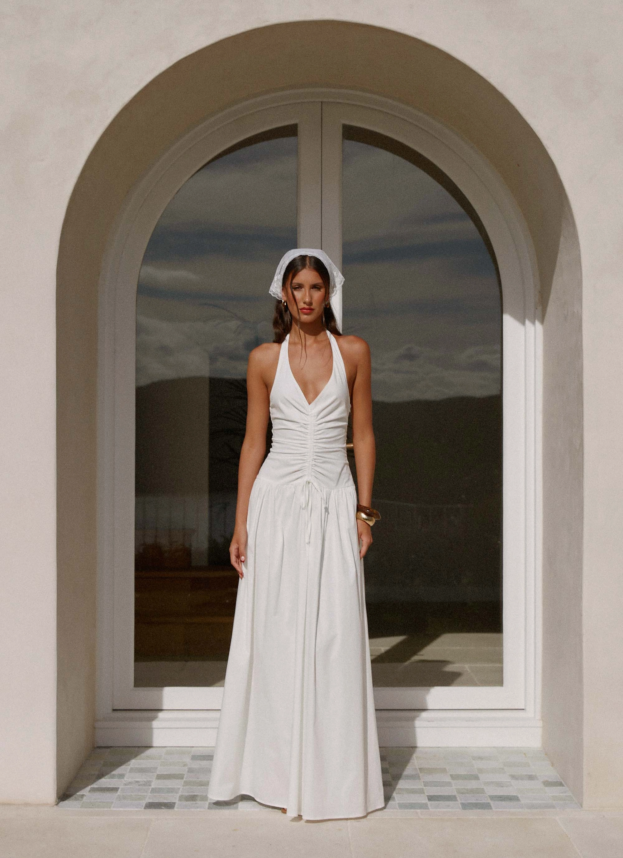 Easy Draping Long Lines Narnie Maxi Dress - Ivory