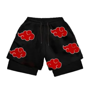 Naruto Akatsuki Gym Shorts