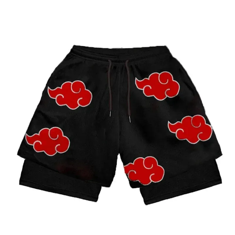 Naruto Akatsuki Gym Shorts